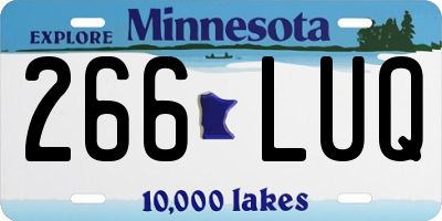 MN license plate 266LUQ