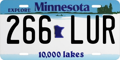 MN license plate 266LUR