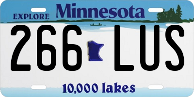 MN license plate 266LUS