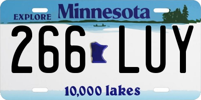MN license plate 266LUY