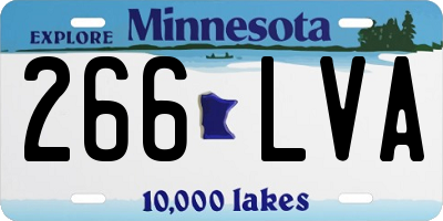 MN license plate 266LVA