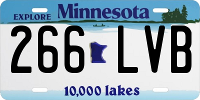 MN license plate 266LVB