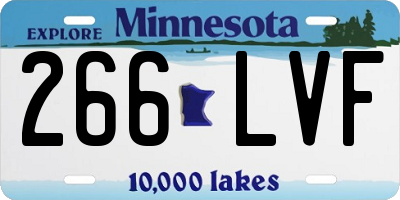 MN license plate 266LVF