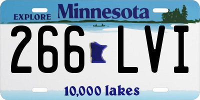 MN license plate 266LVI