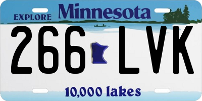 MN license plate 266LVK