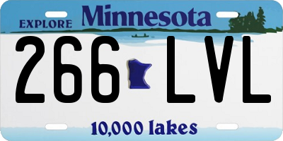 MN license plate 266LVL