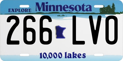 MN license plate 266LVO