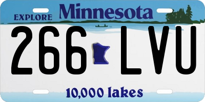 MN license plate 266LVU