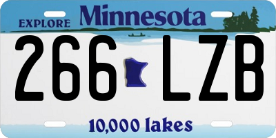 MN license plate 266LZB