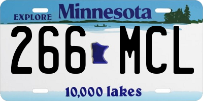 MN license plate 266MCL