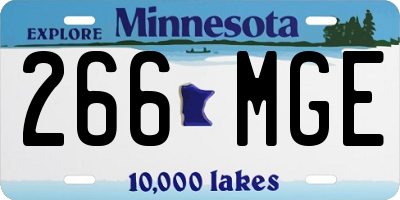 MN license plate 266MGE