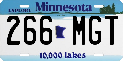 MN license plate 266MGT