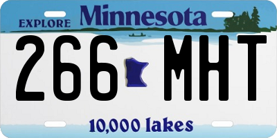 MN license plate 266MHT