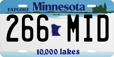 MN license plate 266MID