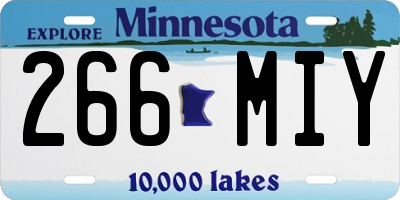 MN license plate 266MIY
