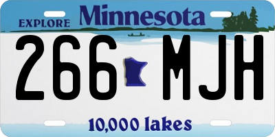 MN license plate 266MJH