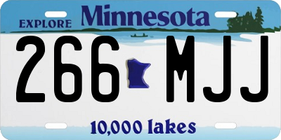 MN license plate 266MJJ