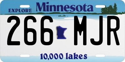 MN license plate 266MJR