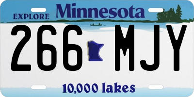 MN license plate 266MJY