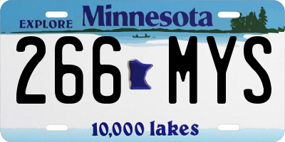 MN license plate 266MYS
