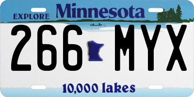 MN license plate 266MYX
