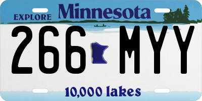 MN license plate 266MYY