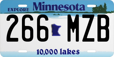 MN license plate 266MZB