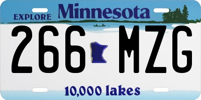 MN license plate 266MZG