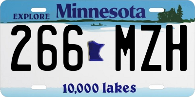 MN license plate 266MZH