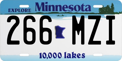 MN license plate 266MZI