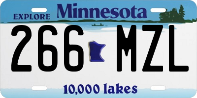 MN license plate 266MZL