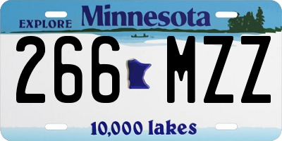 MN license plate 266MZZ