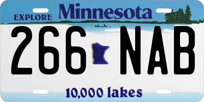 MN license plate 266NAB