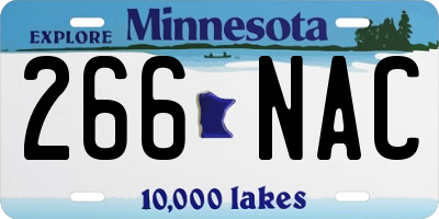 MN license plate 266NAC