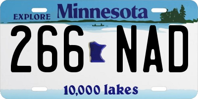 MN license plate 266NAD