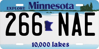 MN license plate 266NAE