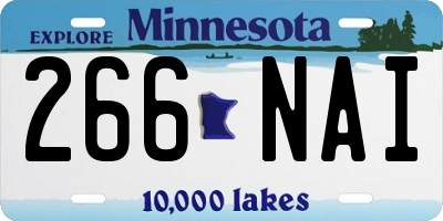 MN license plate 266NAI