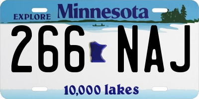 MN license plate 266NAJ