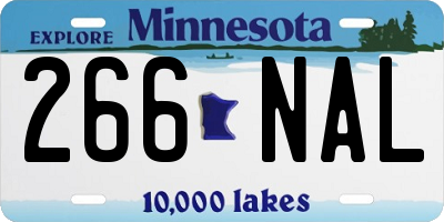 MN license plate 266NAL