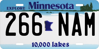 MN license plate 266NAM