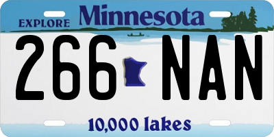 MN license plate 266NAN