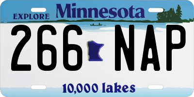 MN license plate 266NAP