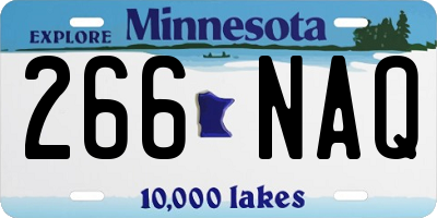 MN license plate 266NAQ