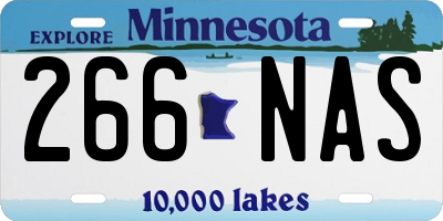 MN license plate 266NAS