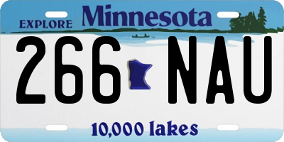 MN license plate 266NAU