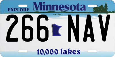 MN license plate 266NAV