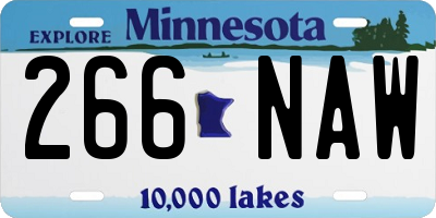MN license plate 266NAW