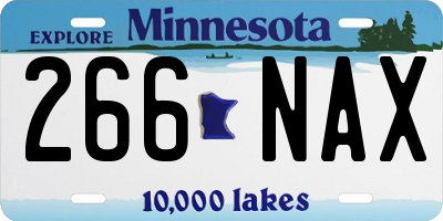 MN license plate 266NAX