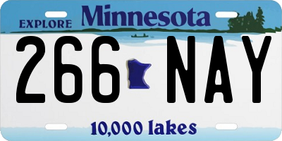 MN license plate 266NAY