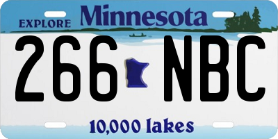 MN license plate 266NBC